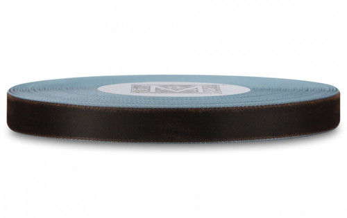 Velvet Satin Ribbon - Chocolate Velvet/Blue Satin